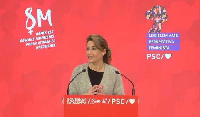 La ministra de Transports, Mobilitat i Agenda Urbana, Raquel Sánchez
