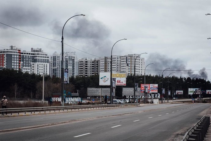 05 March 2022, Ukraine, Irpin: Fighting is raging between Ukrainians and Russians in the cities of Irpin and Boutcha north of Kyiv. Photo: Adrien Vautier/Le Pictorium Agency via ZUMA/dpa