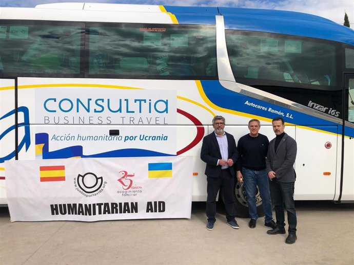 Autobús fletado para trasladar a refugiados