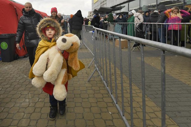 Imagen de archivo de una refugiada ucraniana