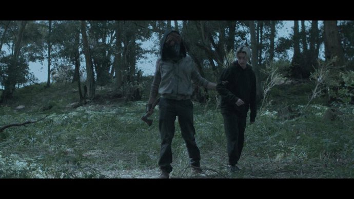 Dédalo y Haru Córdoba Romero en una escena de 'Slenderman el último proxy'.