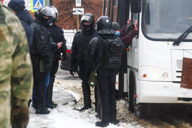 Detención de un manifestante en Nizhny Novgorod, Rusia, en una imagen de archivo