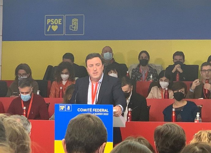 El secretario xeral del PSdeG, Valentín González Formoso, interviene en el Comité Federal del PSOE
