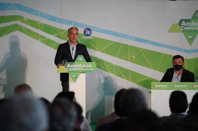 El presidente del PP de Málaga, Elías Bendodo, en un acto en Marbella