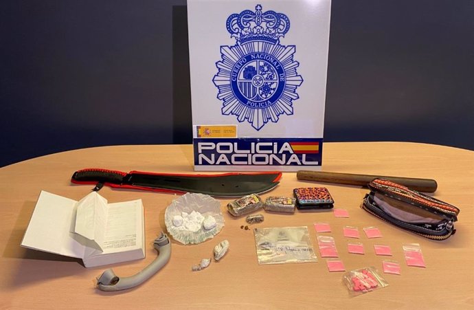 Droga intervinguda per la Policia Nacional a la Farga de Moles (Lleida)