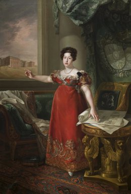 Archivo - María Isabel de Braganza como fundadora del Museo del Prado Bernardo López Piquer Madrid, Museo Nacional del Prado