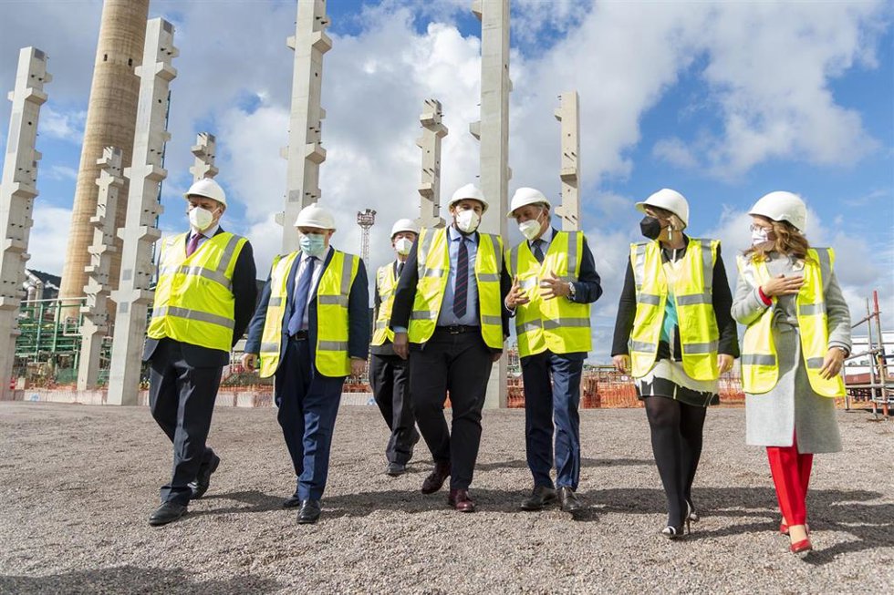 Presentación del inicio de las obras de la primera planta de biocombustibles avanzados de España, en la refinería de Repsol