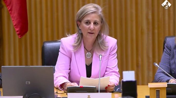 La Presidenta de la S.E.N., Patrica de Sequera, durante la intervención en el Congreso de los Diputados.