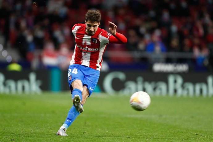 Sime Vrsaljko of Atletico de Madrid in action during the Spanish League, La Liga Santander, football match played between Atletico de Madrid and Levante UD at Wanda Metropolitano stadium on February 16, 2022, in Madrid, Spain.