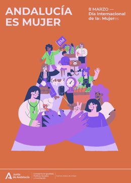 Cartel de la campaña de la Junta de Andalucía por el 8M