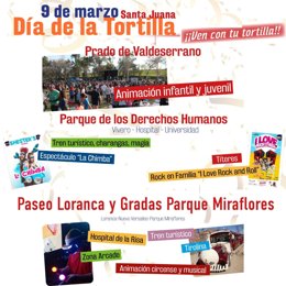 Cartel del Día de la Tortilla en Fuenlabrada.