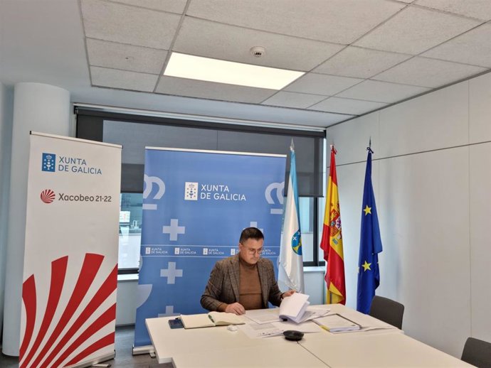 El conselleiro de Medio Rural, José González, participa de forma telemática en la Conferencia Sectorial de Agricultura y Desarrollo Rural