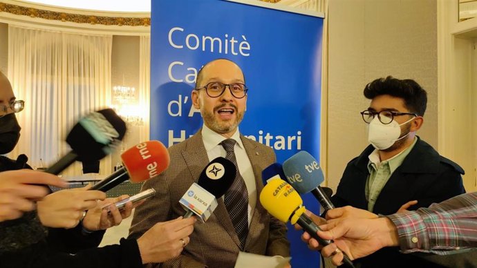 El director general de Cooperación al Desarrollo de la Generalitat, Josep Desquens, en declaraciones a los medios