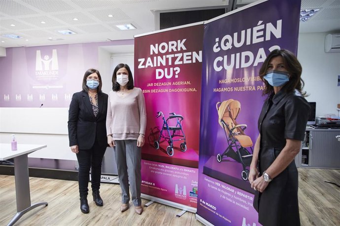 Archivo - La campaña del 8 de marzo de Emakunde llama a visibilizar, valorar y repartir los cuidados entre toda la sociedad