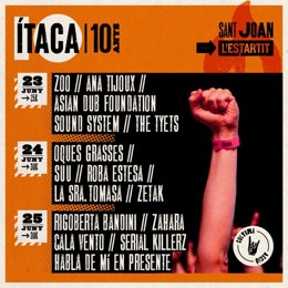 Cartel del X festival Ítaca de L'Estartit (Girona).