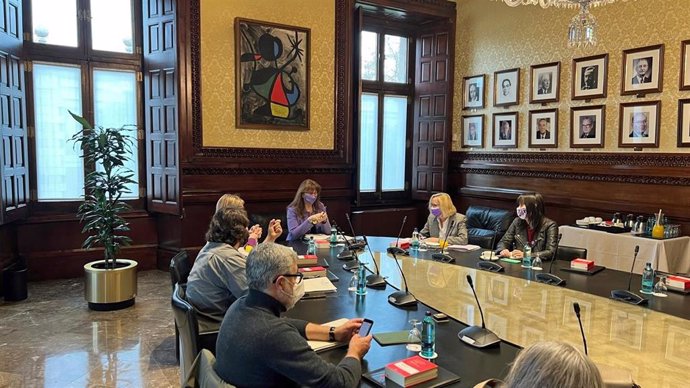 Reunión de la Mesa del Parlament del 8 de marzo de 2022, en Barcelona.