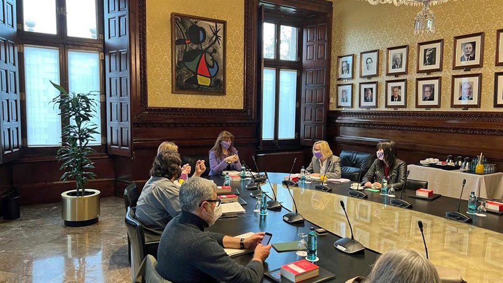 Reunión de la Mesa del Parlament del 8 de marzo de 2022, en Barcelona.