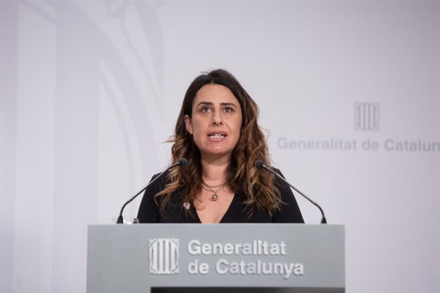 La portaveu del Govern, Patrícia Plaja, en la roda de premsa posterior al Consell Executiu