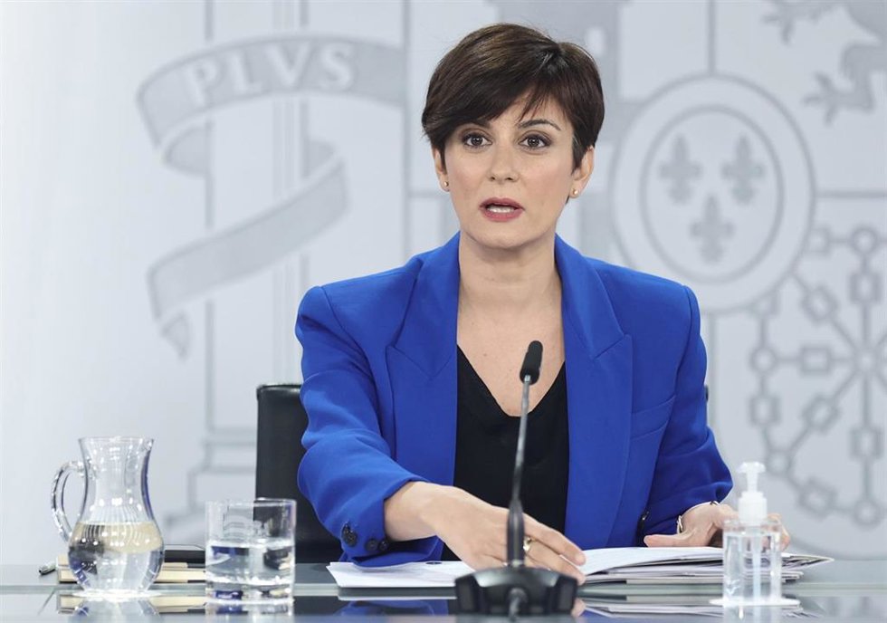 La ministra Portavoz y de Política Territorial, Isabel Rodríguez, en una imagen de archivo.