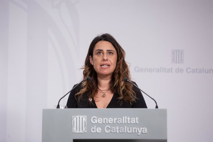 La portaveu del Govern, Patrícia Plaja, en una roda de premsa després del Consell Executiu