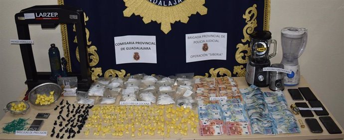 La Policía Nacional desmantela un centro de corte y distribución de cocaína en Guadalajara