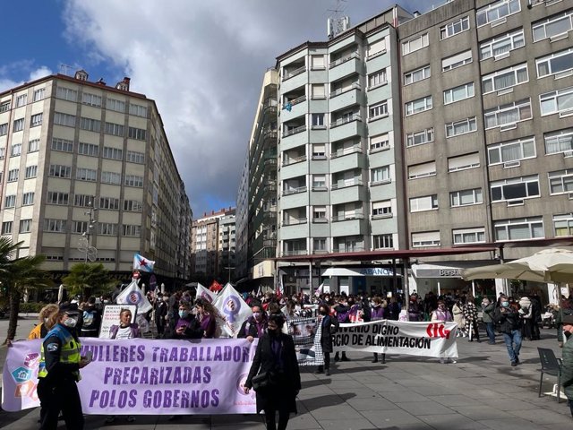 Manifestación de la CIG en Santiago de Compostela, 8 de marzo de 2022