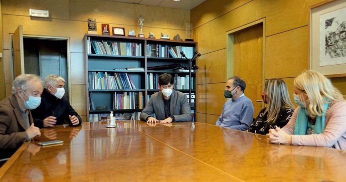 Reunión del consejero de Ciencia, Borja Sánchez, con representantes de la Academia Asturiana de Ciencias e Ingeniería