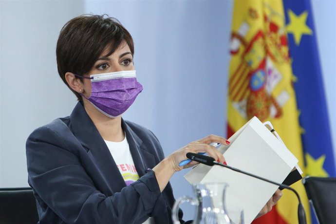La ministra portavoz, Isabel Rodríguez, comparece tras el Consejo de Ministros este martes.