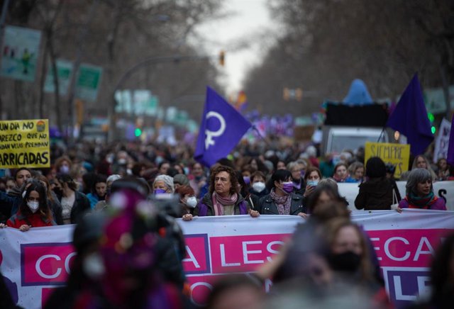 Manifestació pel 8-M a Barcelona