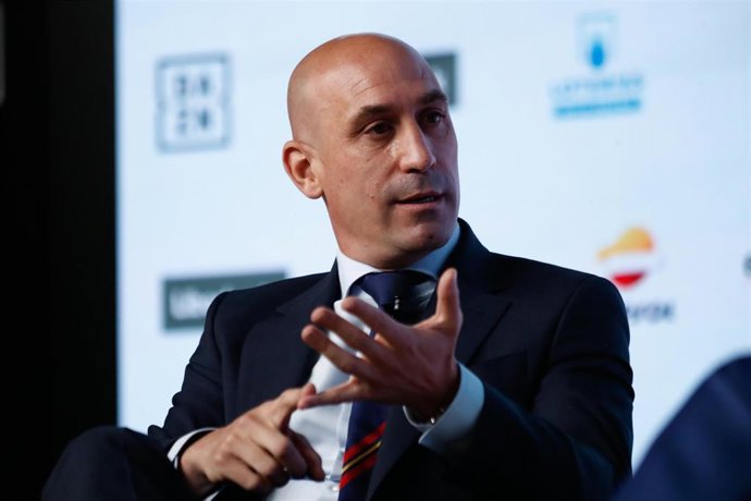 Archivo - El presidente de la Real Federación Española de Fútbol, Luis Rubiales