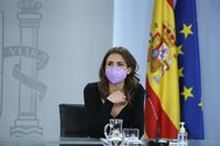 Irene Montero refuerza el mensaje de unidad en la coalición: "El presidente puede contar con nosotras"