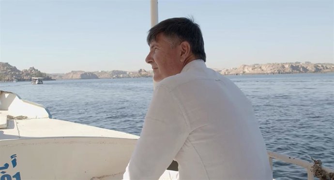 Pimentel en el programa 'Arqueomanía' sobre las excavaciones de la UJA en Egipto.