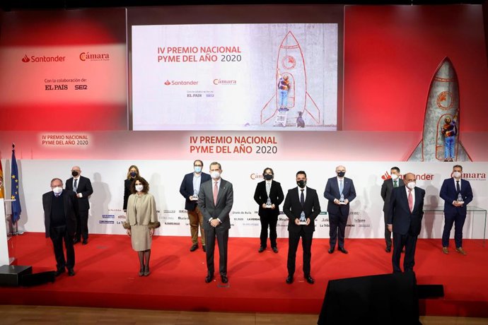 Archivo - IV edición de los Premios Pyme del año 2020 que organizan Banco Santander y la Cámara de Comercio de España, en Madrid, (España), a 26 de febrero de 2021. 