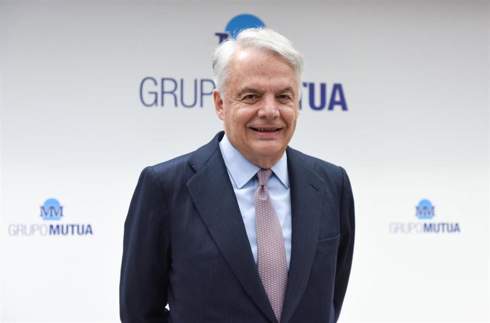 El presidente del Grupo Mutua Madrileña, Ignacio Garralda, en la presentación de los resultados de la entidad correspondientes al ejercicio 2021, a 9 de marzo de 2022, en Madrid (España).