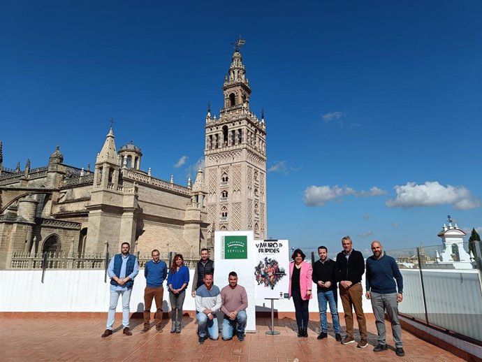Presentación del V Muro de Filípides, carrera popular que se celebra en Huévar del Aljarafe (Sevilla).