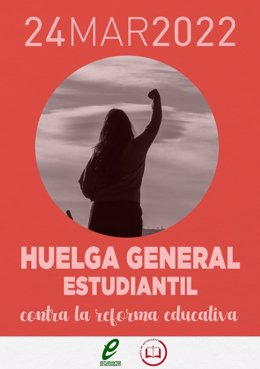 Cartel huelga estudiantil del 24 de marzo de 2022