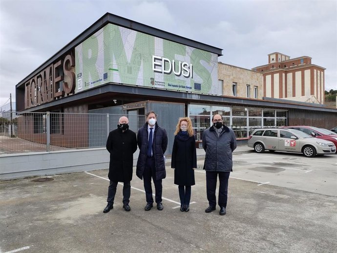 Los representantes municipales Juan José Sánchez, Carlos García Carbayo, Ana Suárez y Fernando Rodríguez, de izquierda a derecha.