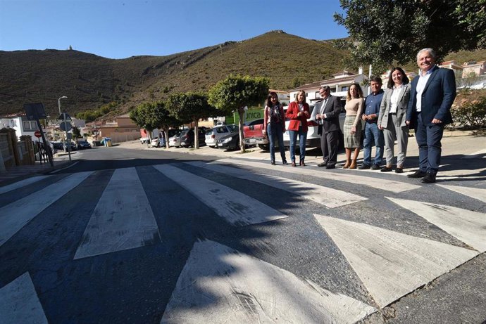 Visita a las obras de mejora en la carretera de Gualchos (Granada).