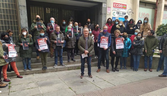 CONCENTRACIÓN DE CCOO LA RIOJA POR LA PAZ