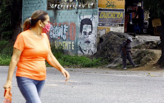 Archivo - Mural de Nicolás Maduro a Veneçuela