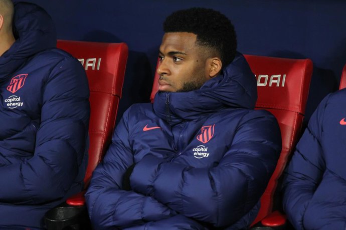 Thomas Lemar of Atletico de Madrid looks on during the Spanish League, La Liga Santander, football match played between Atletico de Madrid and Celta de Vigo at Wanda Metropolitano stadium on February 26, 2022, in Madrid, Spain.