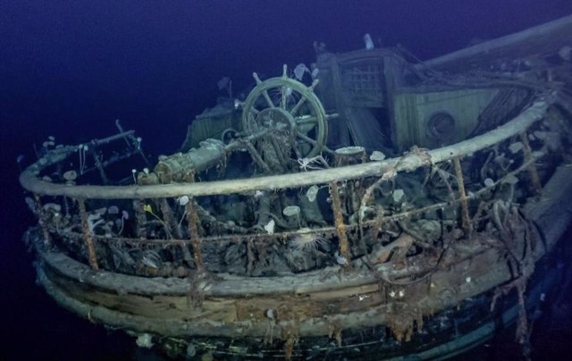 Una imagen de los restos del 'Endurance' bajo el mar