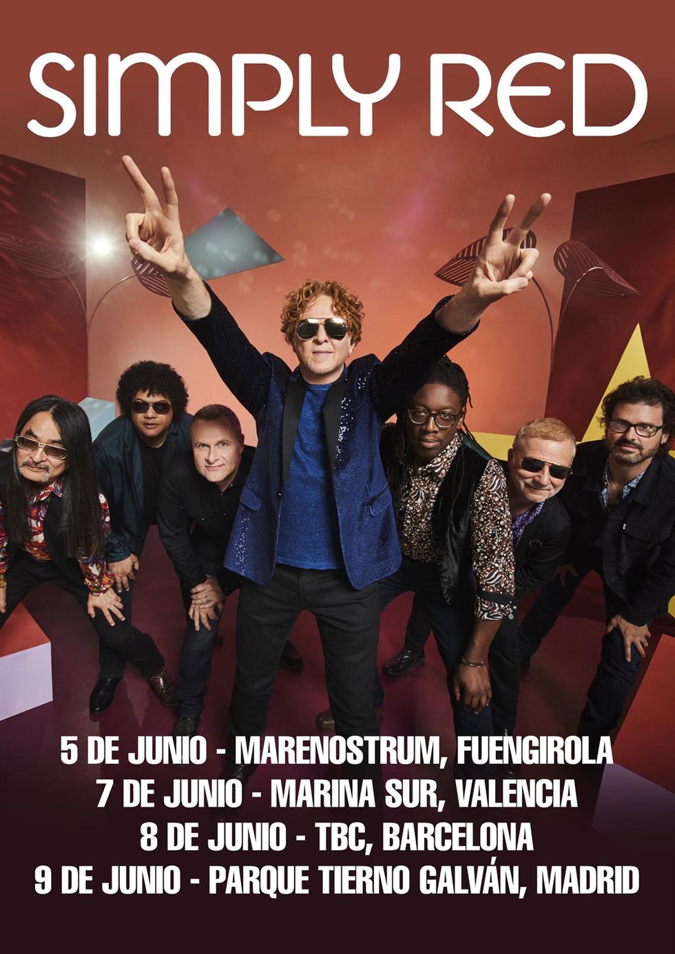 Cartel de la gira española de Simply Red