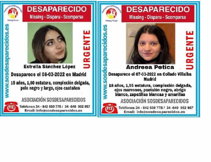 Archivo - Buscan a una chica de 15 años y otra de 18 desaparecidas en Madrid y Villalba