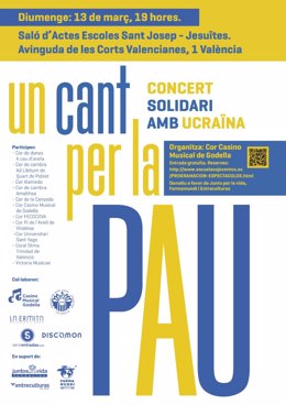 Cartel del concierto 'Un cant per la pau'