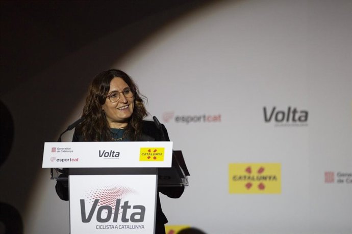 La consellera de Presidencia de la Generalitat, Laura Vilagr, en la presentación de la 101 Volta Ciclista a Catalunya