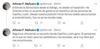 Mañueco reprocha a Vox que "no se ha movido nada" pero mantiene el ofrecimiento de un acuerdo