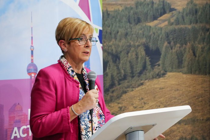 Archivo - Arantxa Tapia en la cumbre del clima de Glasgow.