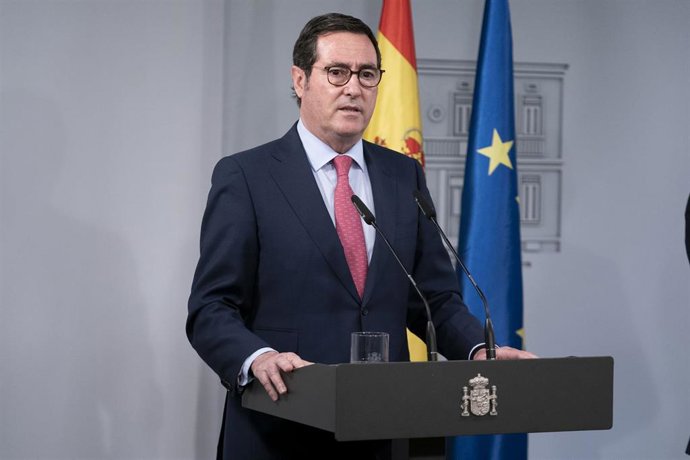 El presidente de la CEOE, Antonio Garamendi, en una imagen de archivo.