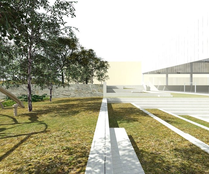 Imagen de cómo será el patio.